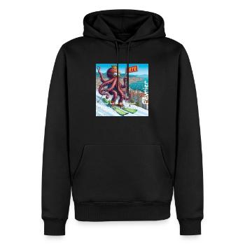 2 FEVRIER 1733138974103 - Sweat à capuche Premium bio Homme - noir - Devant - Nico (187cm)