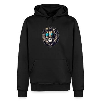 Nuances de la jungle - Sweat à capuche Premium bio Homme - noir - Devant - Nico (187cm)