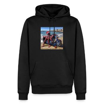 8aout 1733157923684 - Sweat à capuche Premium bio Homme - noir - Devant - Nico (187cm)