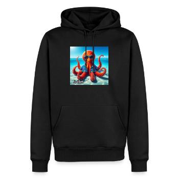 JUIL - Sweat à capuche Premium bio Homme - noir - Devant - Nico (187cm)
