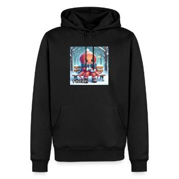 FEV - Sweat à capuche Premium bio Homme - noir - Devant - Nico (187cm)