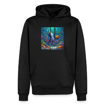 OCT - Sweat à capuche Premium bio Homme - noir - Devant - Nico (187cm)