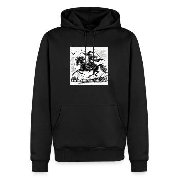 Pferde statt Besen - Männer Premium Bio Hoodie - Schwarz - Vorne - Nico (187cm)