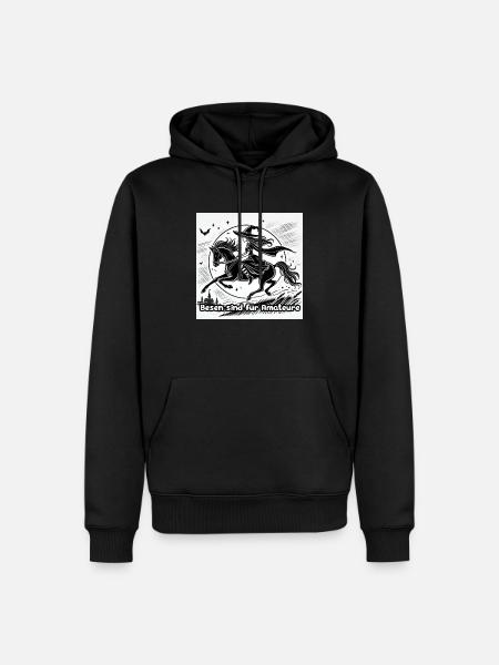 Pferde statt Besen - Männer Premium Bio Hoodie - Schwarz