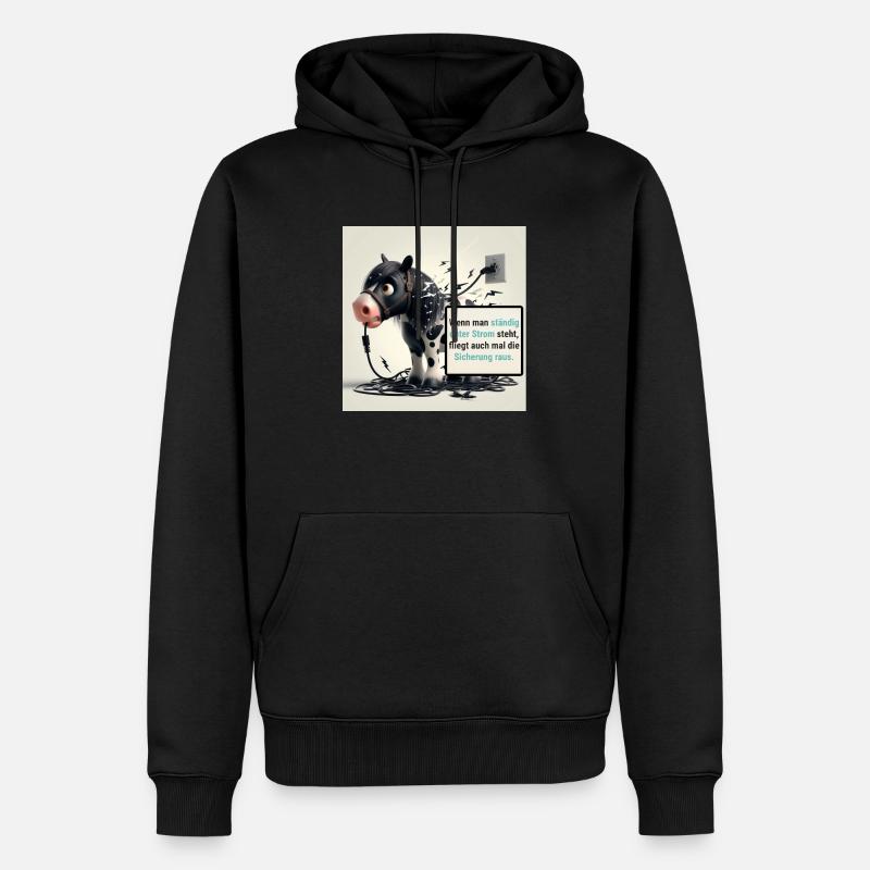 Donner unter Strom - Männer Premium Bio Hoodie - Schwarz