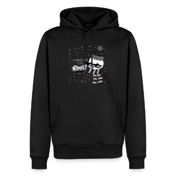 Making cold look Cool! - Männer Premium Bio Hoodie - Schwarz - Vorne - Nico (187cm)