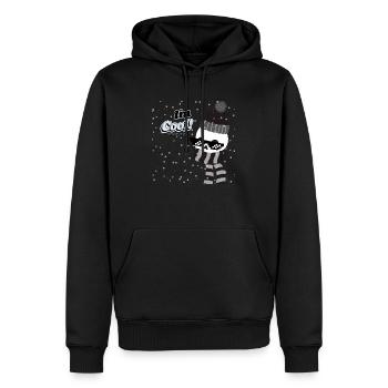 I´m Cool! (literally, help) - Men’s Premium Organic Hoodie - black - Front - Nico (187cm)