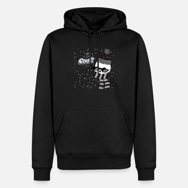 Je suis cool ! (littéralement, aidez-moi) - Sweat à capuche Premium bio Homme - noir