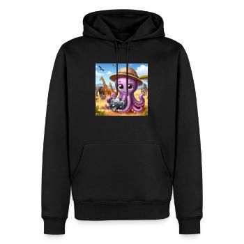 OIG1 1732444053275 - Sweat à capuche Premium bio Homme - noir - Devant - Nico (187cm)