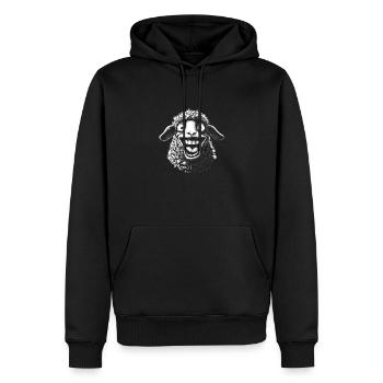 Drôle de mouton - Sweat à capuche Premium bio Homme - noir - Devant - Nico (187cm)