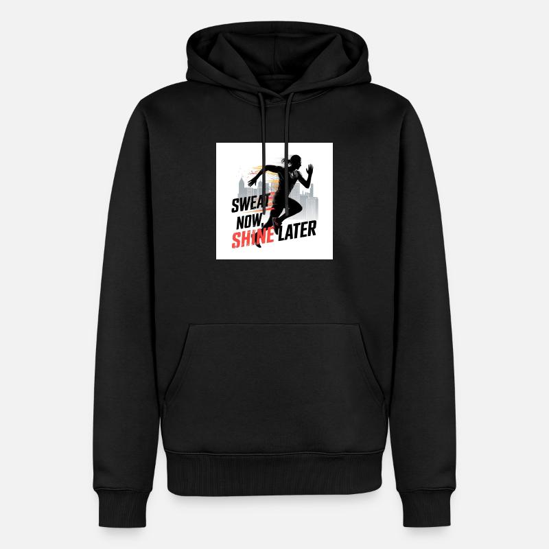 Sweat Now, Shine Later - Sweat à capuche Premium bio Homme - noir