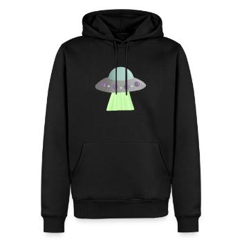 OVNI - Sweat à capuche Premium bio Homme - noir - Devant - Nico (187cm)