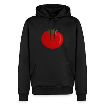 tomate - Sweat à capuche Premium bio Homme - noir - Devant - Nico (187cm)