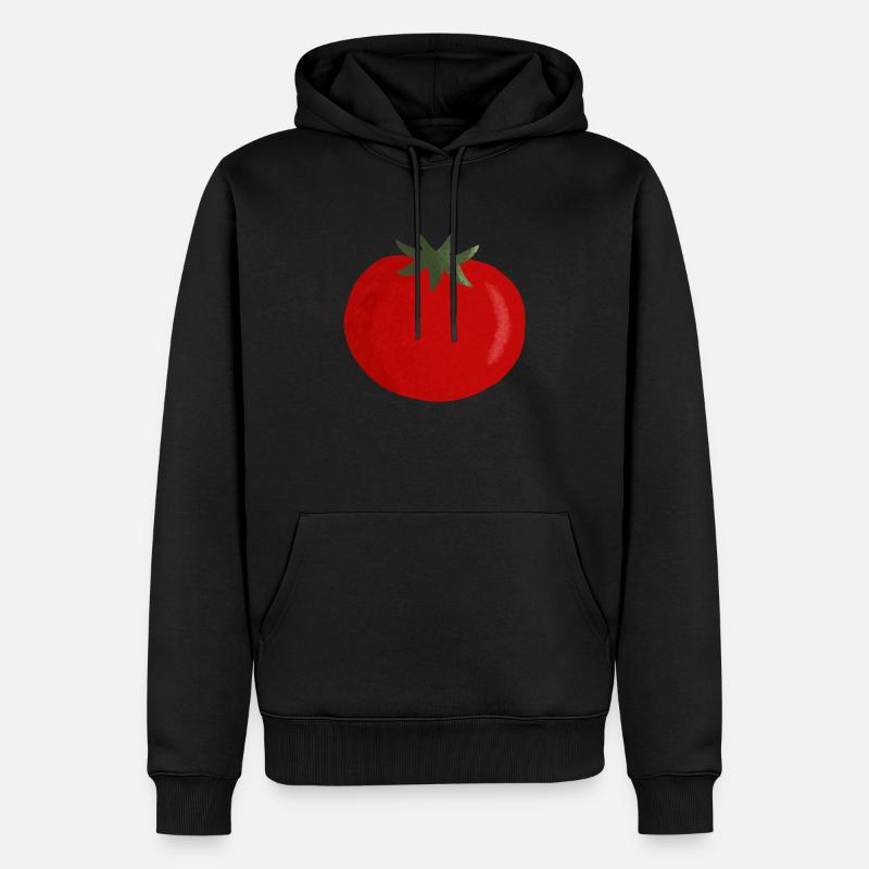 Tomate - Männer Premium Bio Hoodie - Schwarz