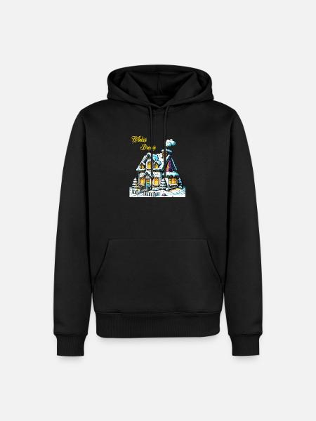 Winter Dream House - Men’s Premium Organic Hoodie - black