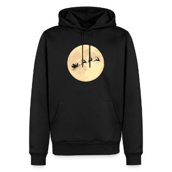 rentierschlitten nikolaus weihnachten geschenk - Männer Premium Bio Hoodie - Schwarz - Vorne - Nico (187cm)