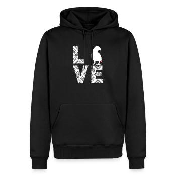 Afrikanischer Graupapagei - Männer Premium Bio Hoodie - Schwarz - Vorne - Nico (187cm)