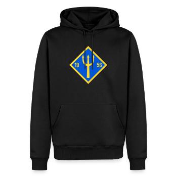 KJ4 - Männer Premium Bio Hoodie - Schwarz - Vorne - Nico (187cm)