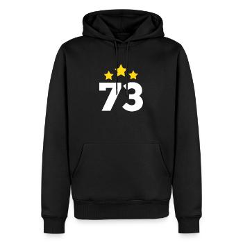 73 Jahre Stern - Geschenk zum 73. Jubiläum - Männer Premium Bio Hoodie - Schwarz - Vorne - Nico (187cm)
