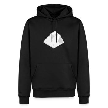Freeriden - Männer Premium Bio Hoodie - Schwarz - Vorne - Nico (187cm)