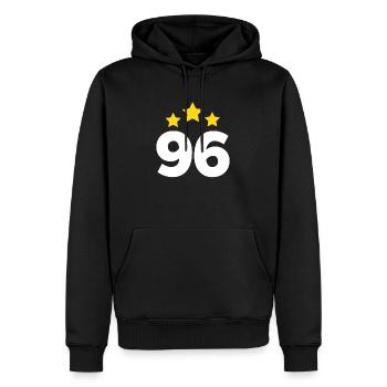 96 Jahre Stern - Geschenk zum 96. Jubiläum - Männer Premium Bio Hoodie - Schwarz - Vorne - Nico (187cm)
