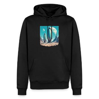 Space 1154353450 - Männer Premium Bio Hoodie - Schwarz - Vorne - Nico (187cm)