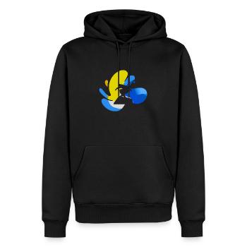 Parkour coureur Obstacle Hanche - Sweat à capuche Premium bio Homme - noir - Devant - Nico (187cm)