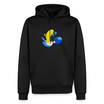 Épée de karaté samouraï - Sweat à capuche Premium bio Homme - noir - Devant - Nico (187cm)