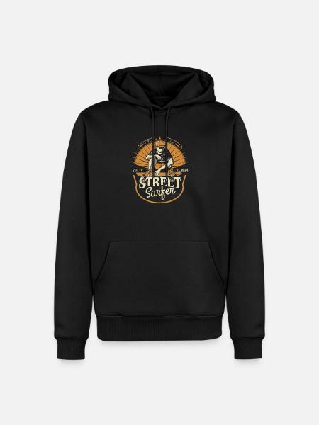 Straßensurfer - Männer Premium Bio Hoodie - Schwarz