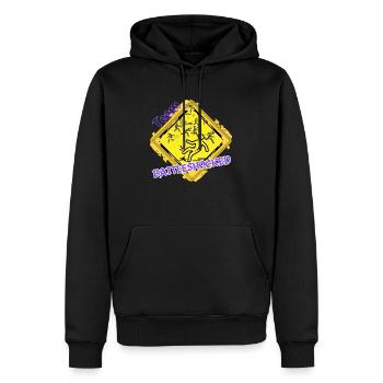 Team Battleshocked lila - Männer Premium Bio Hoodie - Schwarz - Vorne - Nico (187cm)