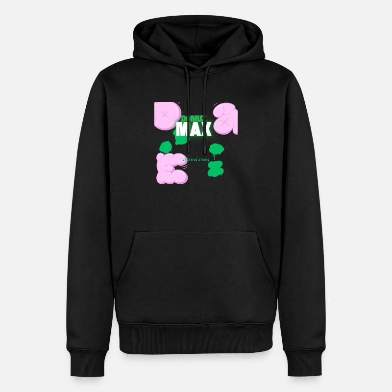 MAX - Männer Premium Bio Hoodie - Schwarz