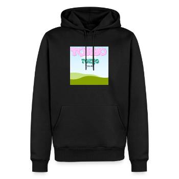 TOKYO 1 - Männer Premium Bio Hoodie - Schwarz - Vorne - Nico (187cm)