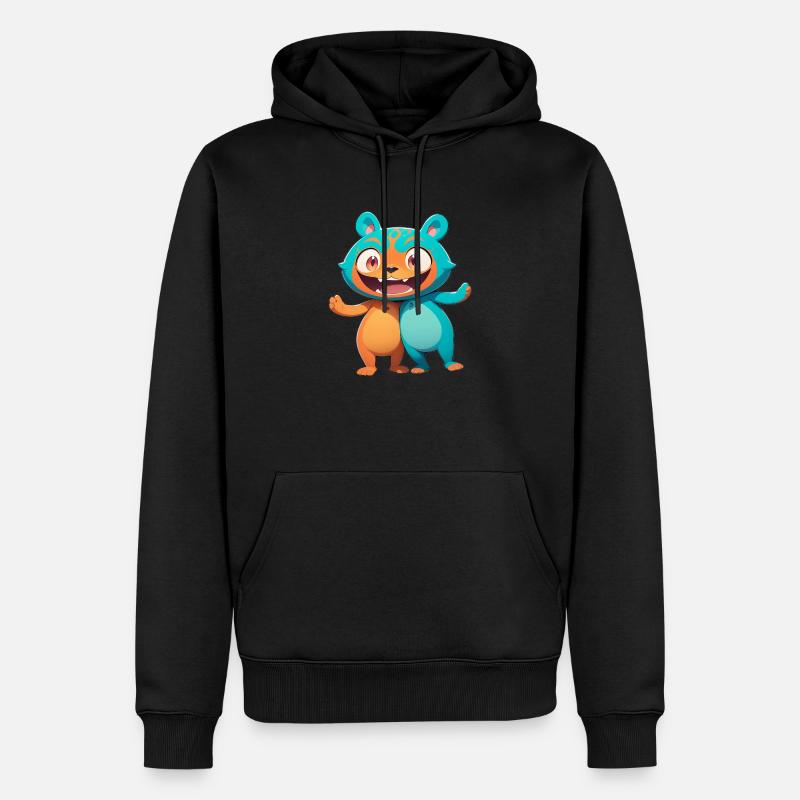 Waldmonster 0790895 - Männer Premium Bio Hoodie - Schwarz