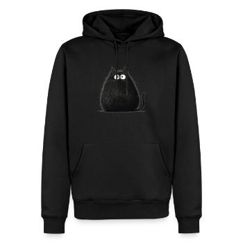 Feed Me Human, Chemise d’amoureux des chats, Sacs, Chemise, Débardeur - Sweat à capuche Premium bio Homme - noir - Devant - Nico (187cm)