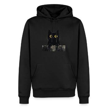 Feed Me Human, Chemise d’amoureux des chats, Sacs, Chemise, Débardeur - Sweat à capuche Premium bio Homme - noir - Devant - Nico (187cm)