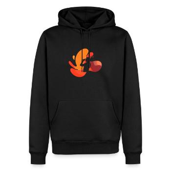 Karaoke Chor - Männer Premium Bio Hoodie - Schwarz - Vorne - Nico (187cm)