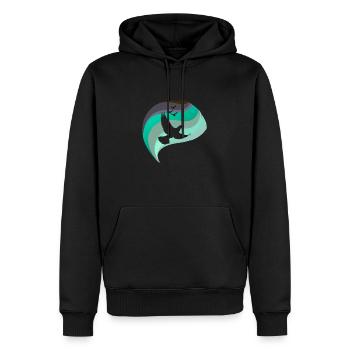 Taube Tauben - Männer Premium Bio Hoodie - Schwarz - Vorne - Nico (187cm)