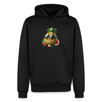 Tropical Jackfruit - Tropic Frucht mit Style - Männer Premium Bio Hoodie - Schwarz - Vorne - Nico (187cm)