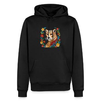 Tiger - Männer Premium Bio Hoodie - Schwarz - Vorne - Nico (187cm)