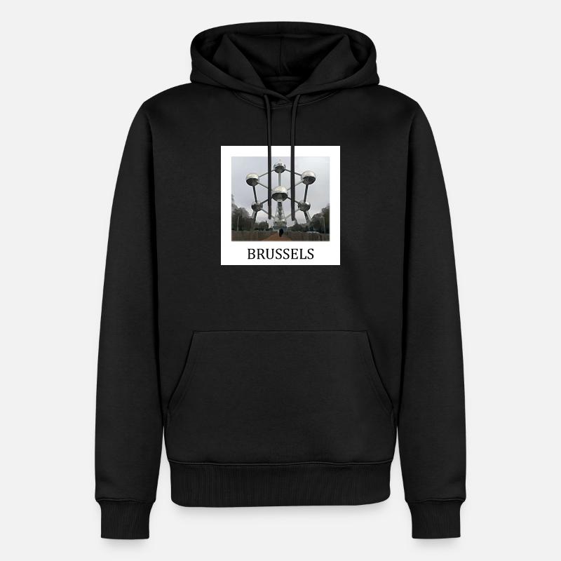 Atomium de Bruxelles - Sweat à capuche Premium bio Homme - noir