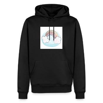 Arc-en-ciel - Sweat à capuche Premium bio Homme - noir - Devant - Nico (187cm)