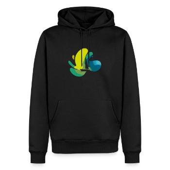 Bateaux de yacht de marin - Sweat à capuche Premium bio Homme - noir - Devant - Nico (187cm)