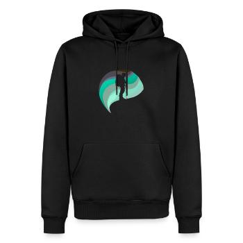 Randonnée Alpiniste Trekking - Sweat à capuche Premium bio Homme - noir - Devant - Nico (187cm)