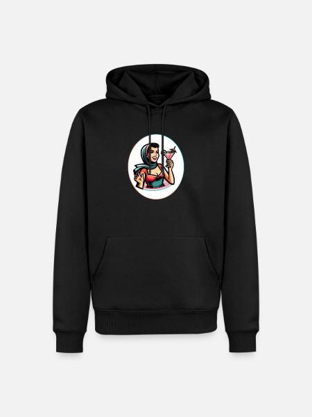 Sixties Woman - Men’s Premium Organic Hoodie - black