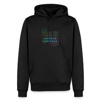 Purpose Is Everything Inspirational Design - Men’s Premium Organic Hoodie - black - Front - Nico (187cm)