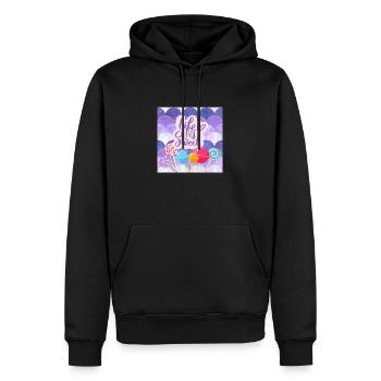 Life Is Sweet - Colourful Candy Lollipop Design - Men’s Premium Organic Hoodie - black - Front - Nico (187cm)