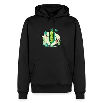 Tupfen - Männer Premium Bio Hoodie - Schwarz - Vorne - Nico (187cm)