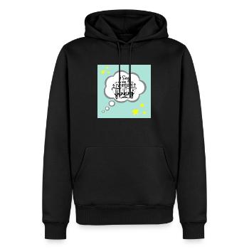"I Say What Everybody Else is Thinking Funny Quote - Men’s Premium Organic Hoodie - black - Front - Nico (187cm)