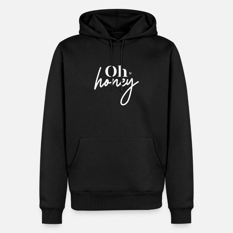 Oh Schatz - Männer Premium Bio Hoodie - Schwarz