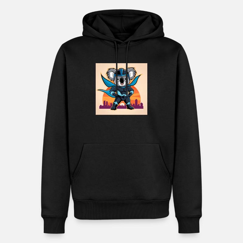 Super-Koala - Männer Premium Bio Hoodie - Schwarz